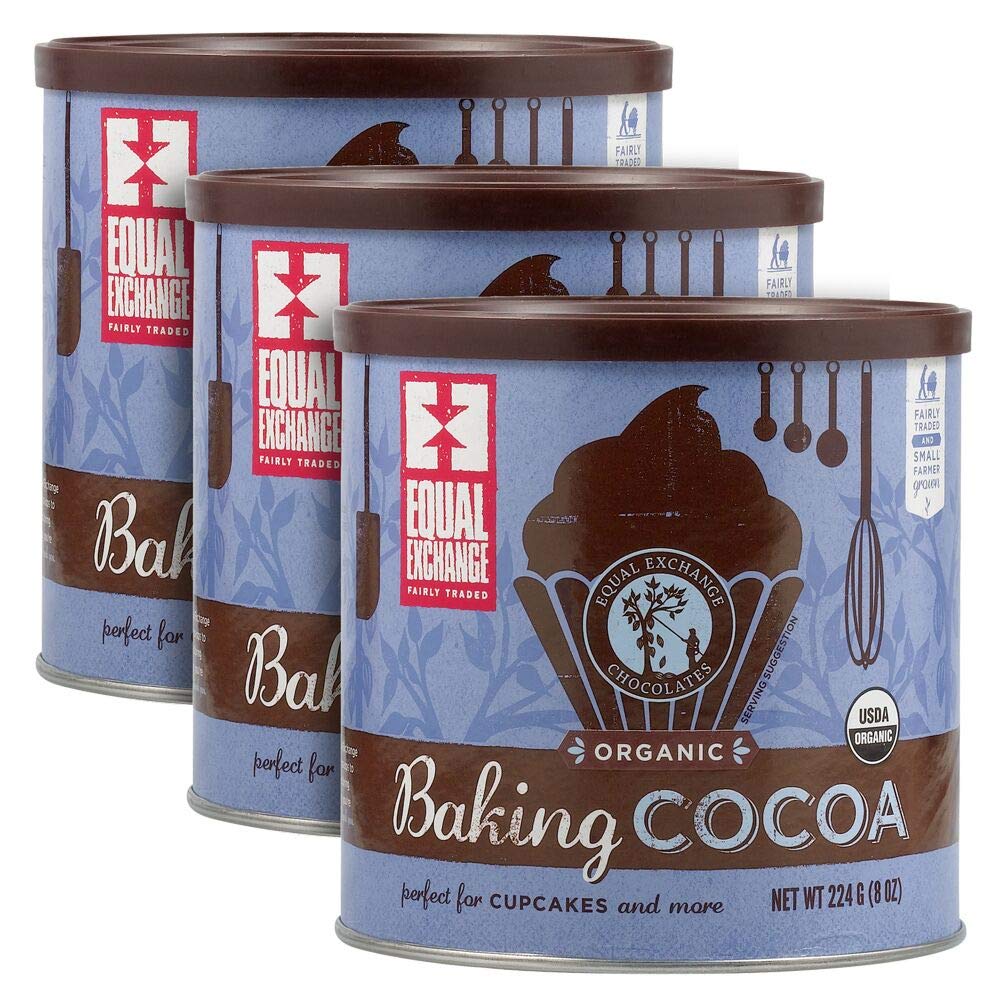 Equal Exchange Organic Baking Cocoa 8-Ounce (Pack of 3)